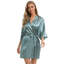 Renta Satin Above Knee Bathrobe-1001067542-1001067547