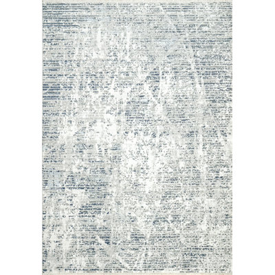 Pranciskus Abstract Gray/Blue Area Rug