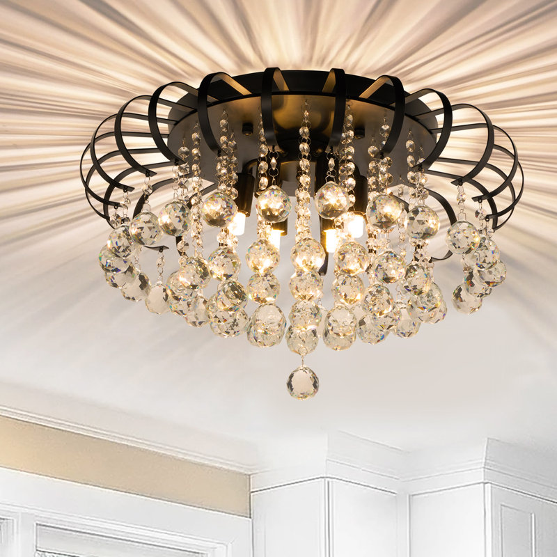 Lustre moderne en cristal 6 lumières K9