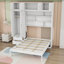 Grand lit escamotable avec tiroirs et tablettes de rangement intégrés-1418060897
