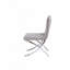 Chaises d'appoint avec pieds en forme de X en métal (ensemble de 2)