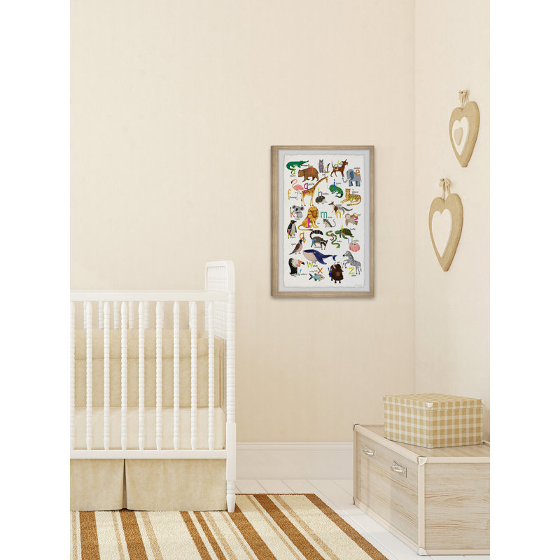 Olavo Wildlife Alphabet, reproduction encadrée, H 24 po x l 16 po x P 1,5 po