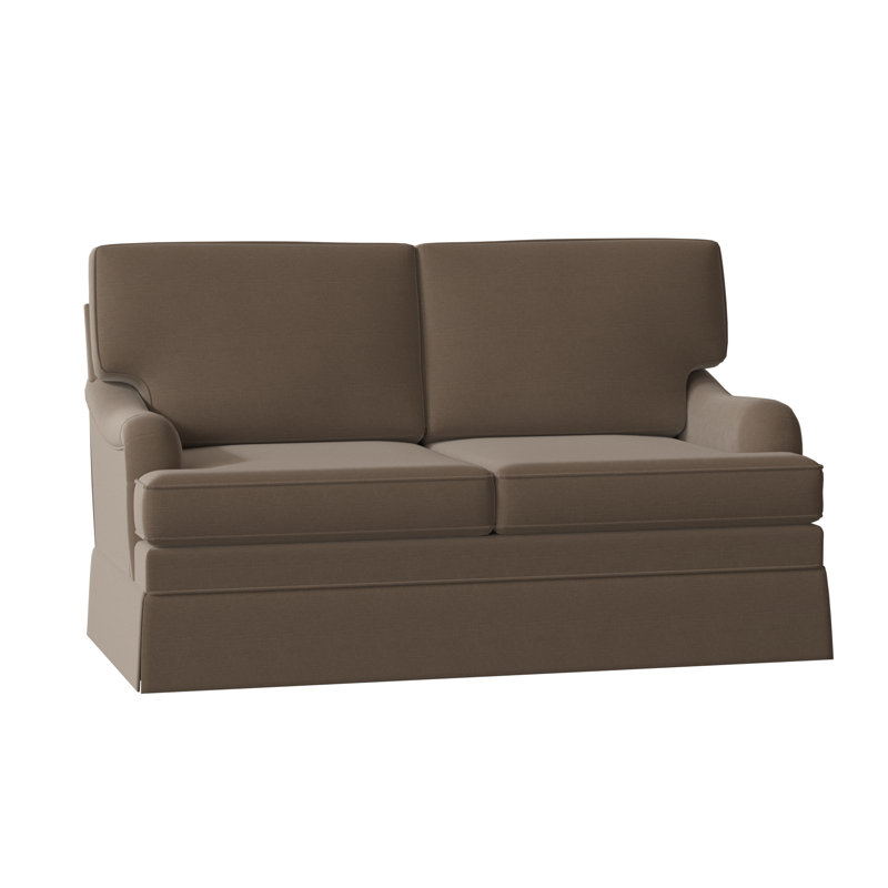 Shefield 62'' Slipcovered Loveseat, Savannah Latte