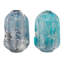 Ensemble de 2 vases contemporains en verre bleu 12 po, H 11 po