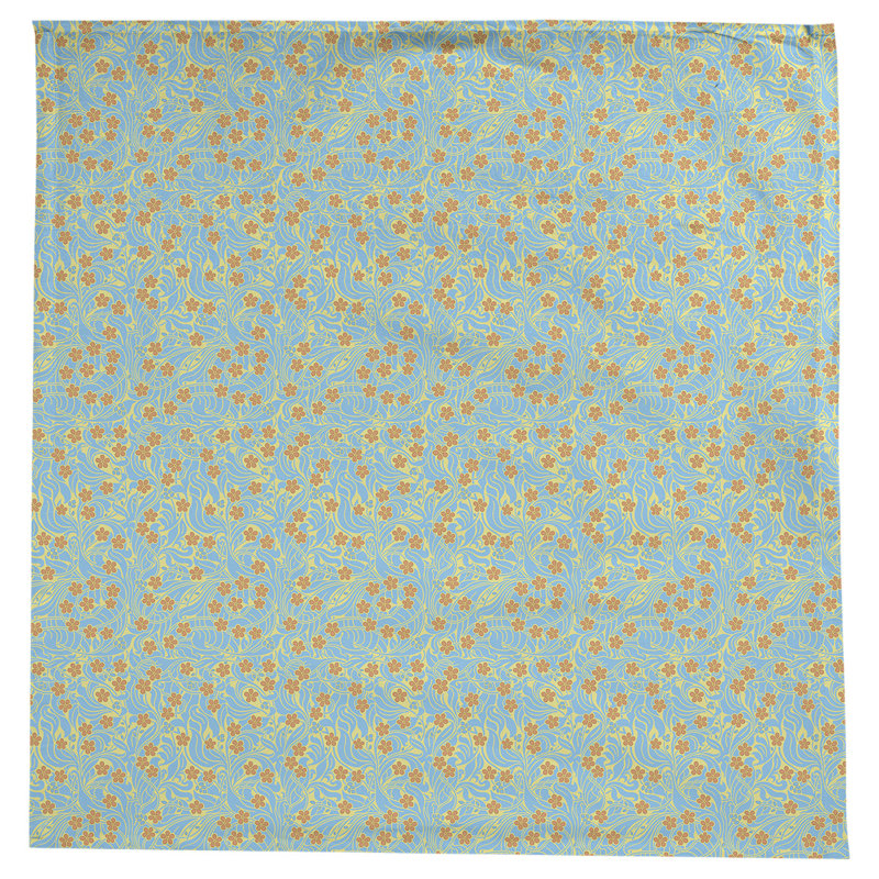 Nappe florale à tourbillons Leffel, Jaune, bleu et orange