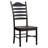 Classic Black 42" Dining Chair with Curved Ladder Back Support-9230731
