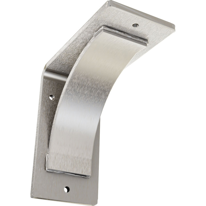 3"W x 6"D x 6"H Morris Steel Bracket, Stainless Steel, Stainless Steel