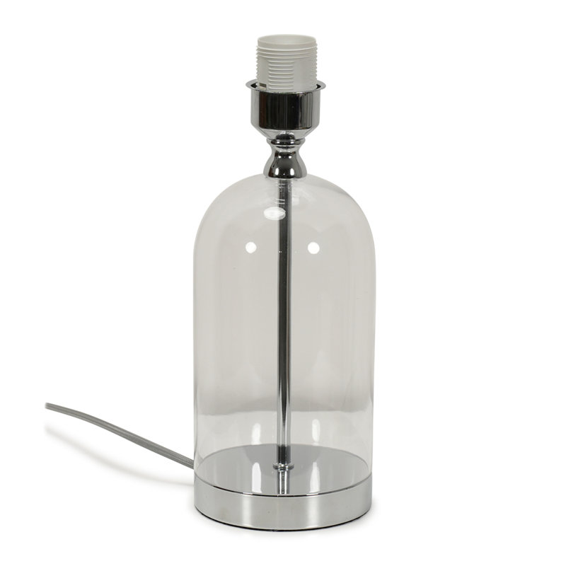 Glass Desk Lamp, Grey, Silver, 38.5" H x 19" W x 19" D