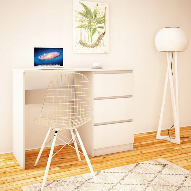 Albali Solid Wood Base Computer Desk, Sonoma