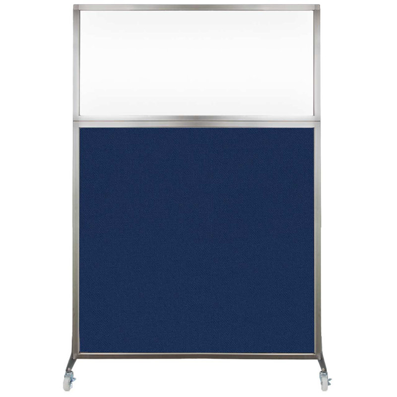 Hush Screen Office Partition, 48", Navy Blue