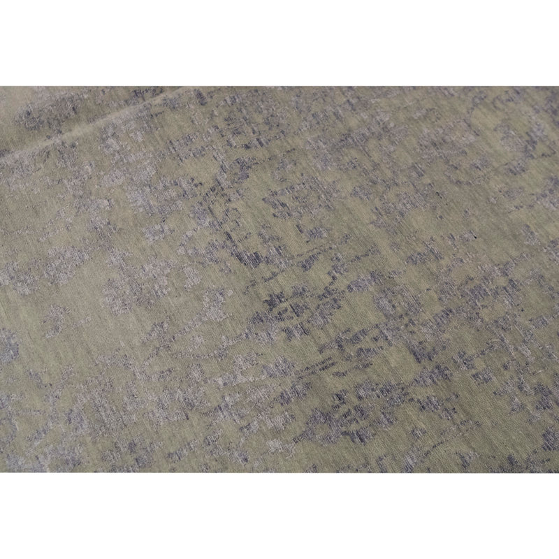 Tapis gris / mauve noué à la main de conception unique 9 pi 1 po x 12 pi 4 po