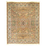 High-Quality Hand-Knotted Beige And Ivory Area Rug