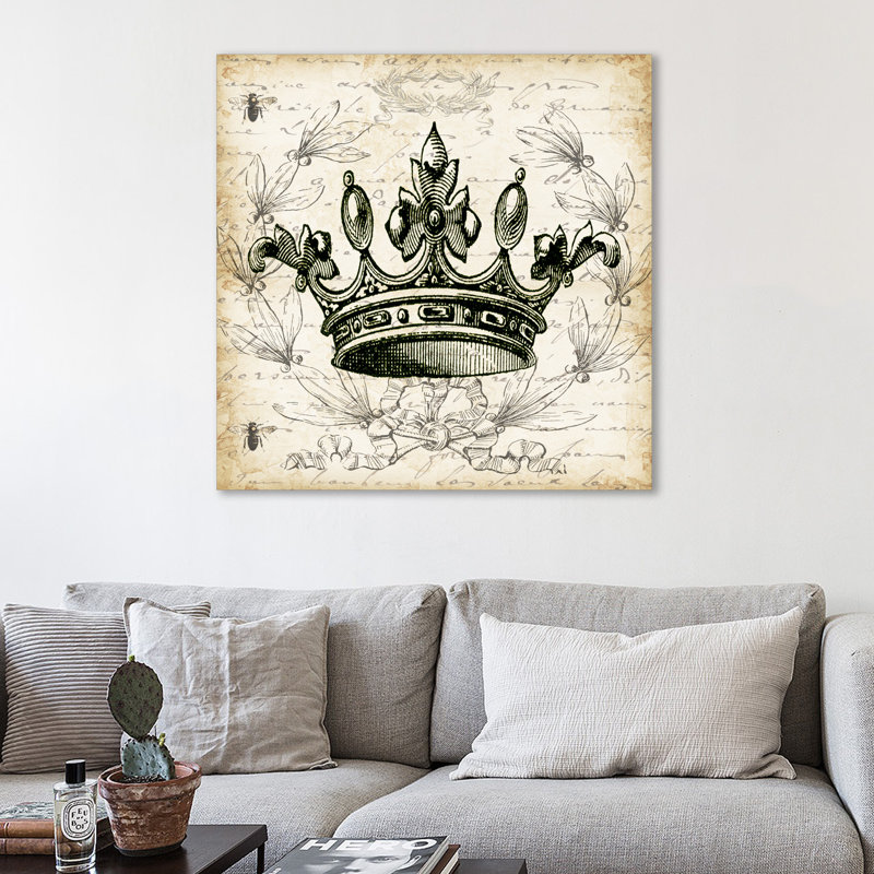 «French Laurel Wreath: Crown II» par Tre Sorelle Studios - impression sur toile tendue, H 12 po x l 12 po