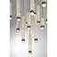 Lustre, 16 lumières, 32 po, laiton antique, travertin-356937051