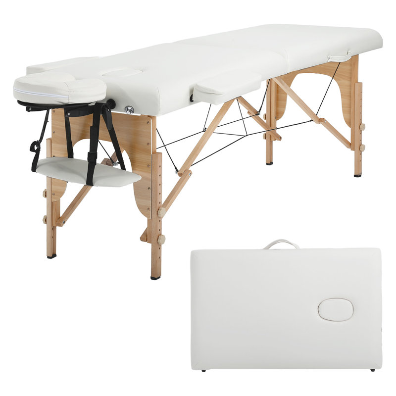 Table de massage 2 Lit de massage pliant large Spa Table de massage réglable en hauteur