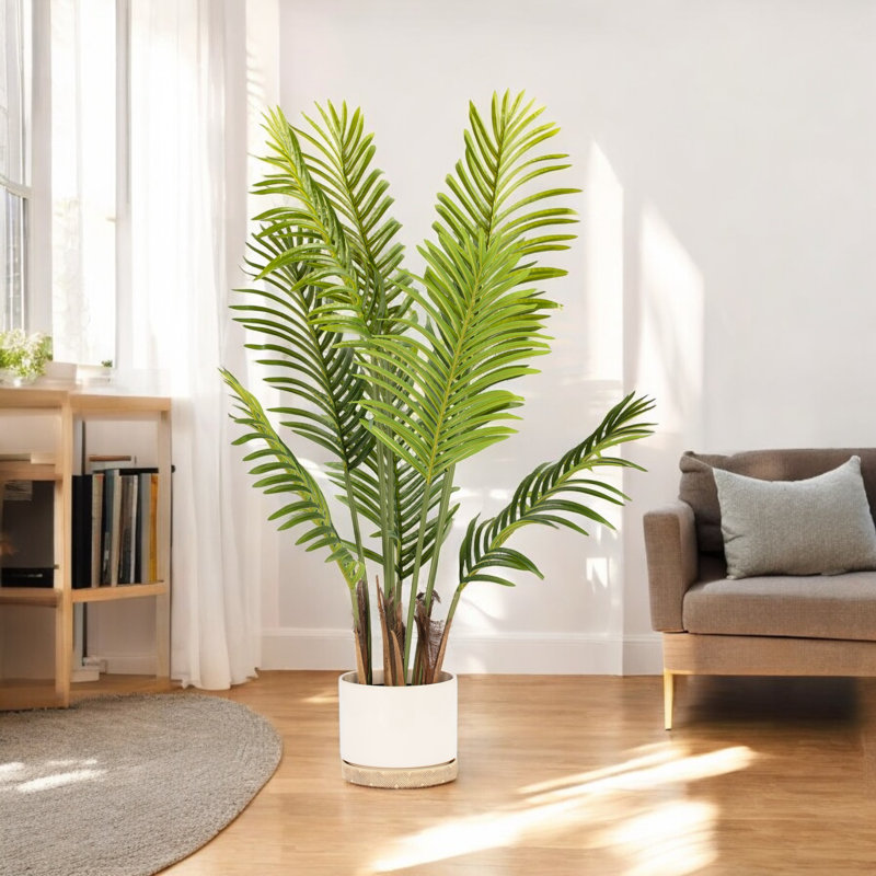 24" Artificial Palm Tree In Pot, 48" H x 24" W x 24" D
