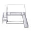 Lit simple superposé simple avec glissière et escalier, argent - Style moderne pour chambre à coucher Escalier de rangement simple / simple en métal avec fonctionnalité-684896797
