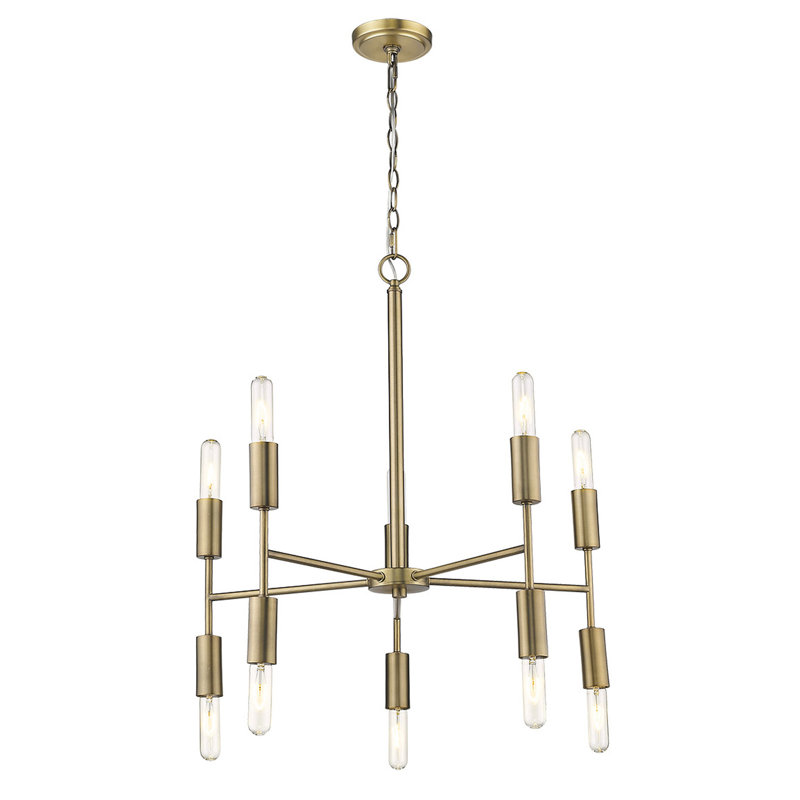 Lustre linéaire moderne 10 lumières spoutnik Peachey