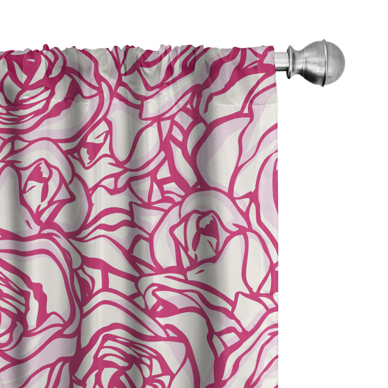 Efrim Semi Sheer Curtain Pair, 28" W x 84" L