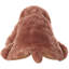 Coussin pliable pour chien brun en peluche