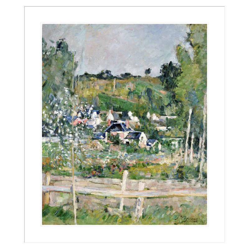 Une vue d'Auvers-Sur-Oise; «The Fence» par Paul Cézanne, impression giclée encadrée, H 39,17 po x l 33,5 po