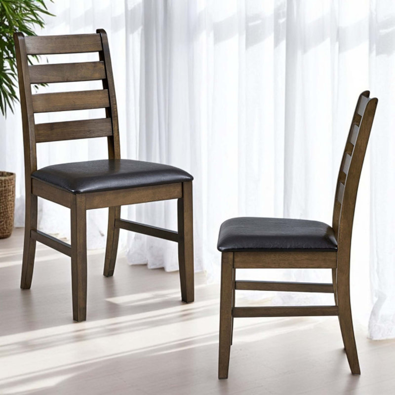 Ensemble de 2 chaises de salle à manger en cuir synthétique Damica