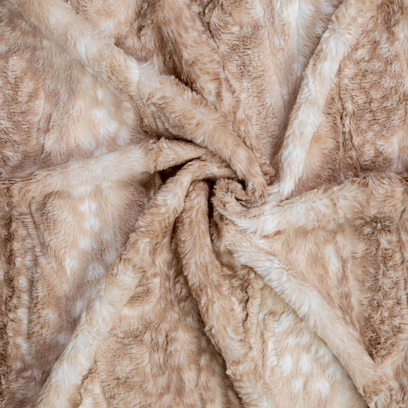 Animal Print Pet Blanket, 17" L x 14" W, Gold Fawn