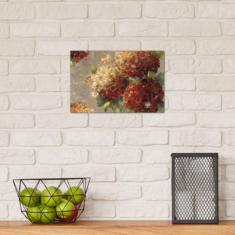 Vintage Hydrangea by PI Studio - Wrapped Canvas Painting, 20.32 cm H x 30.48 cm W