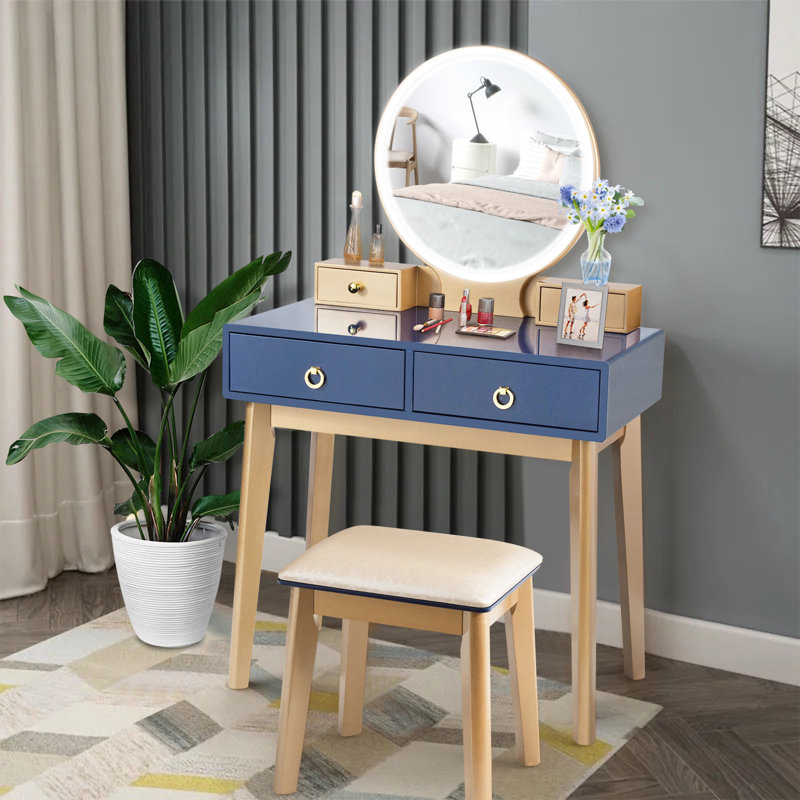 Bark Dressing Table with Mirror