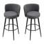 Nobleton Upholstered Counter Stool with Metal Frame-458566154
