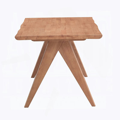 Casual Stylish Natural Finish Rectangular Wooden Dining Table 1Pc Mid-Century Modern Kitchen Dining Furniture