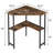 Jaycub Corner Desk Computer Desk with Storage Shelves Triangle Writing End Table for Small Space Bedroom