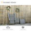 Chaise Adirondack pliante 3 pièces avec repose-pieds et table d'appoint