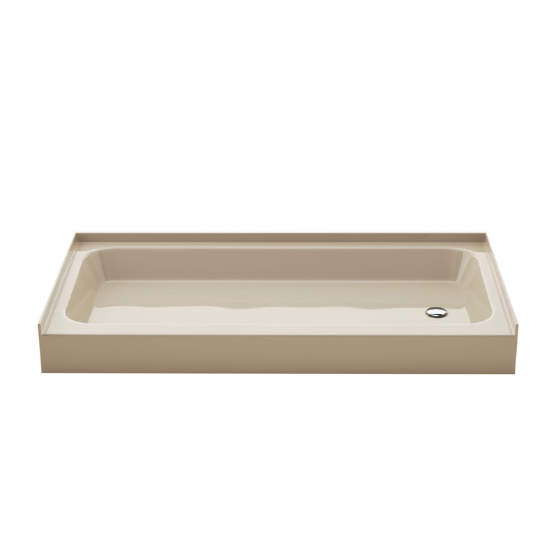 Voltaire 60 X 30 Shower Pan Base, Bisque, Right