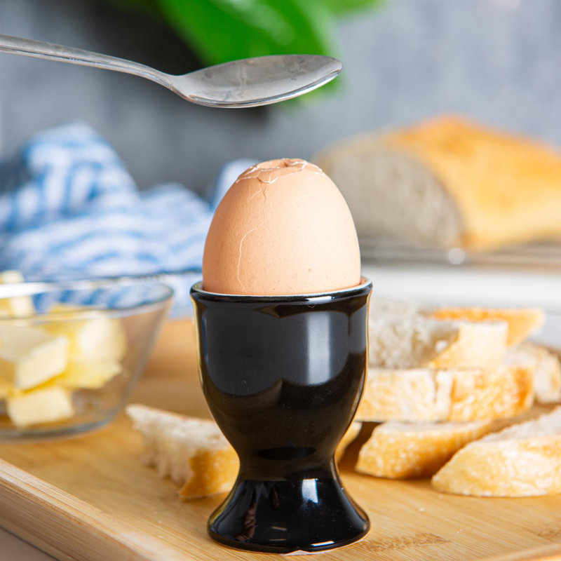 Argon Tableware Porcelain Egg Cup, Black