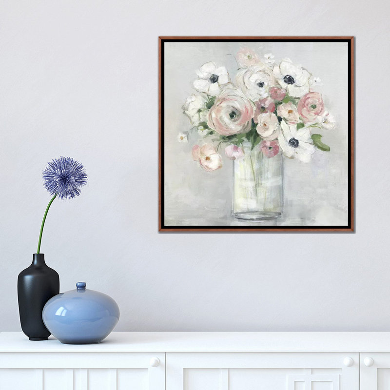 «Garden to table II» par Sally Swatland - impression d'art graphique, H 18 po x l 18 po x 1,5 po, Pas de tapis