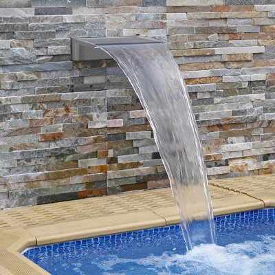 Acrylic Weather Resistant Wall Base Fountain with Light