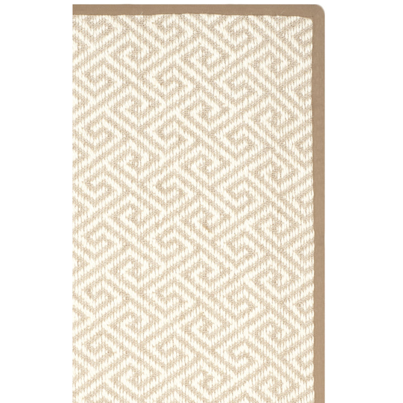 Tapis géométrique en sisal avec latex Jaquavion, Rectangle 9 pi x 12 pi