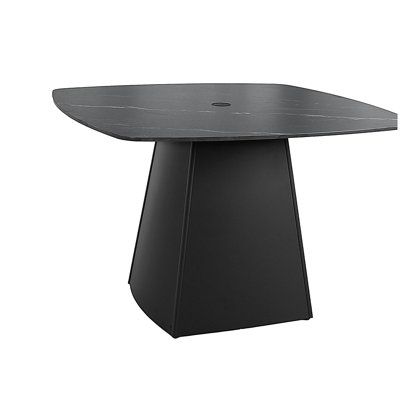 Table de salle à manger à piédestal d'extérieur 44 po Modern