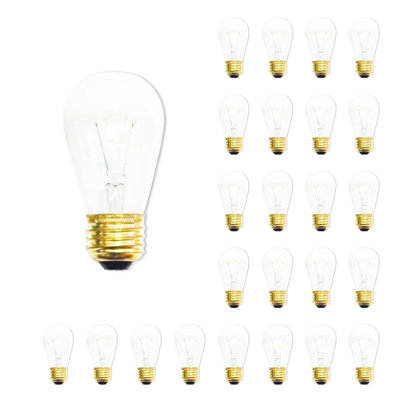 11 Watt S14 Incandescent, Dimmable Light Bulb, Warm White E26/Medium (Standard) Base