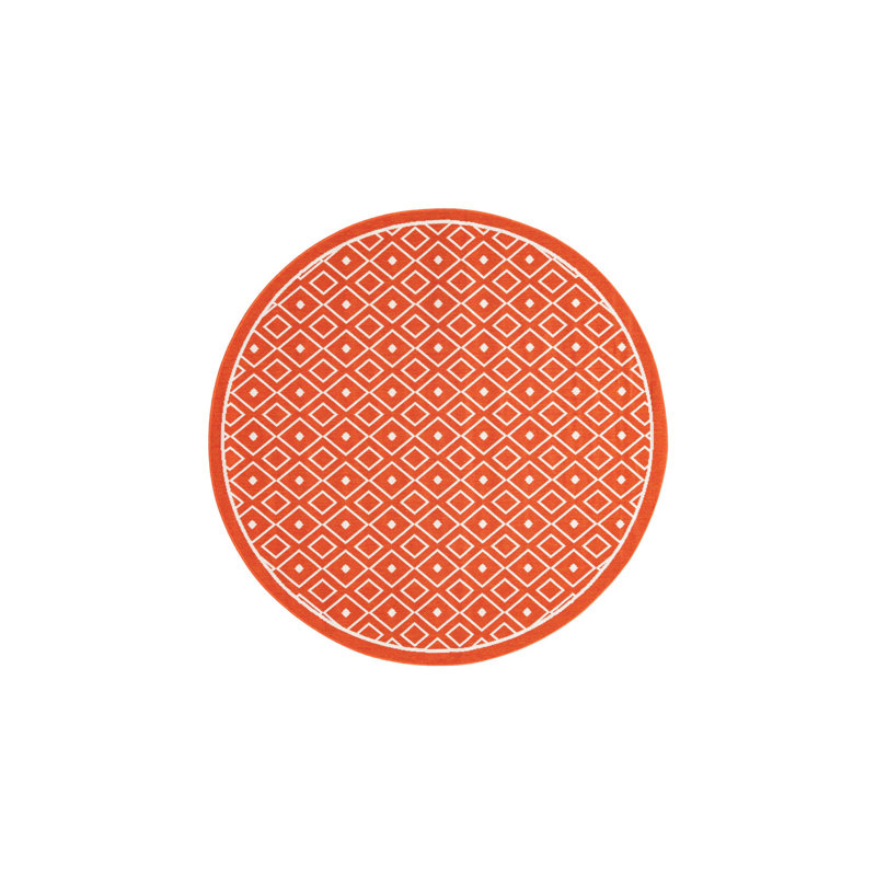 Fabriciana Geometric Indoor / Outdoor Rug, Round 7'1"