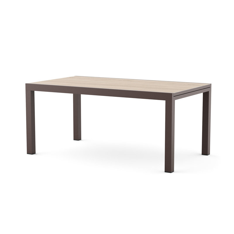 Table de salle à manger à rallonge contemporaine 94 po, bronze industriel / gris