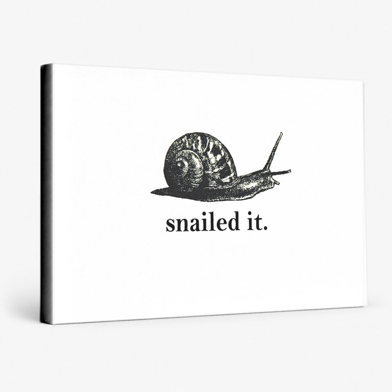 «Snailed It», art mural sur toile paysage, L 14 po x H 11 po