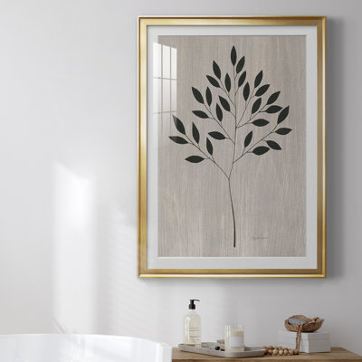 Feuilles et bois I, reproduction encadrée de qualité supérieure - prête à être accrochée