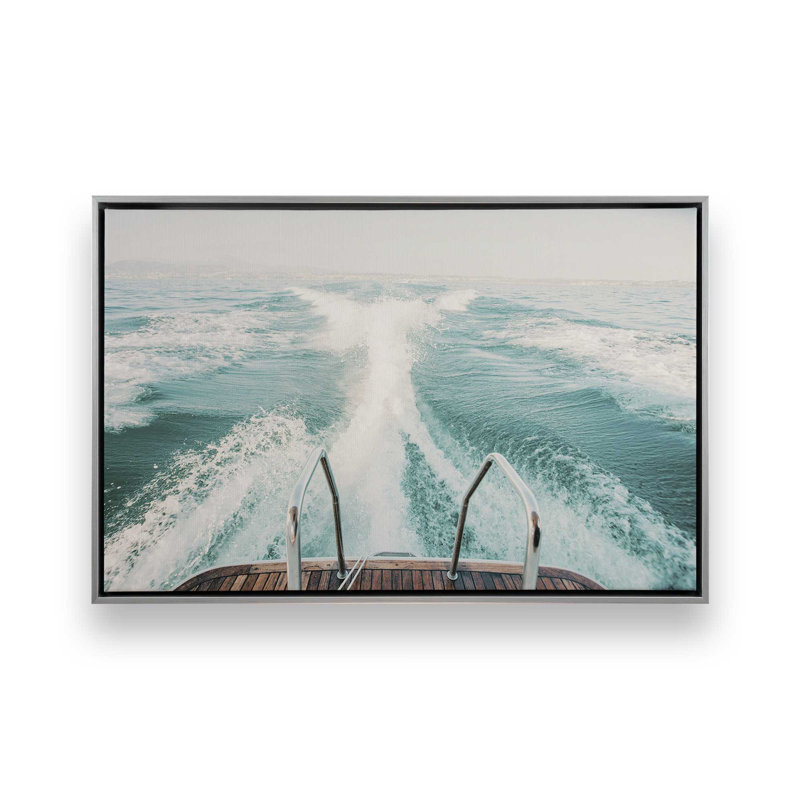 Impression sur toile Ocean Trails, Cadre en chrome poli, H 12,75 po x l 18,75 po x P 1,75 po, 1