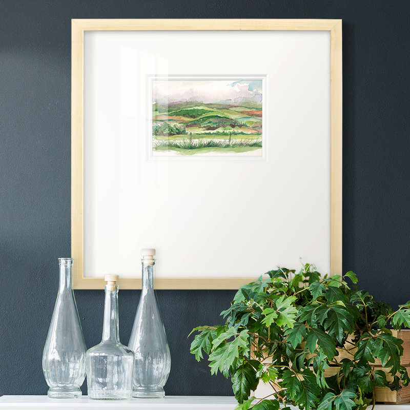 Bennachie Rain I encadré sur papier haletant, H 17 po x l 17 po x P 1,25 po