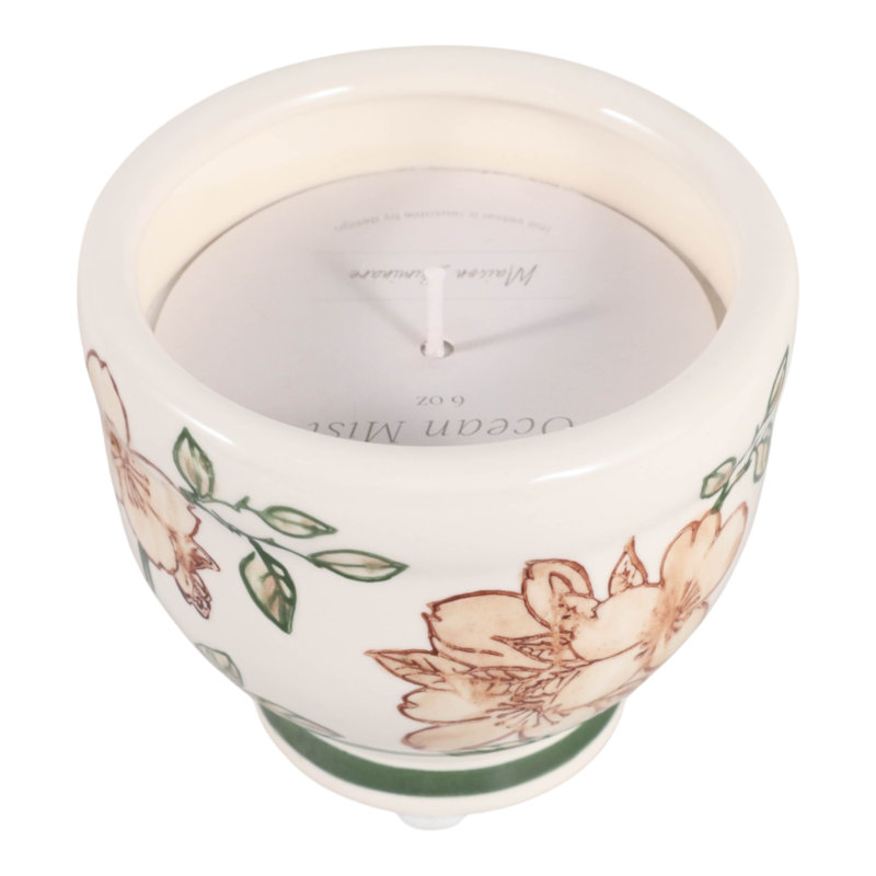 Bougie parfumée en céramique de style chinoiserie moderne pour la décoration du salon - Bougie décorative pour bibliothèque, table basse ou chambre
