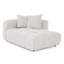 Freya - Canapé modulaire en tissu beige moderne avec console