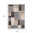 Dushon Grey-Brown Patchwork Power Loom Stain Resistant Area Rug-79766546