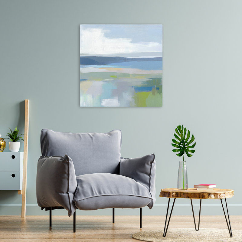 (Gc005-A) Quiet Cove I, art contemporain, H 24 po x l 24 po